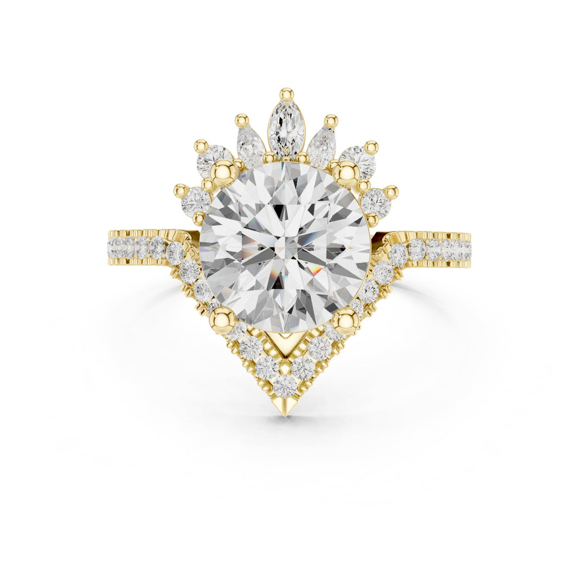 Round Halo Lab Grown Diamond Engagement Ring