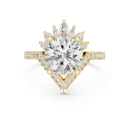 Round Halo Lab Grown Diamond Engagement Ring