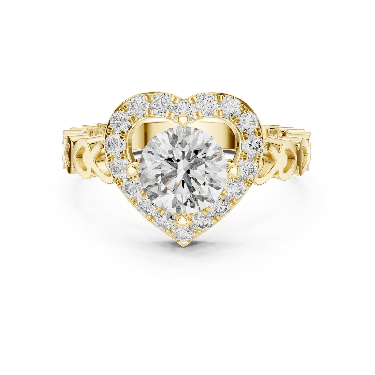 Round Halo Lab Grown Diamond Engagement Ring