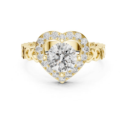 Round Halo Lab Grown Diamond Engagement Ring