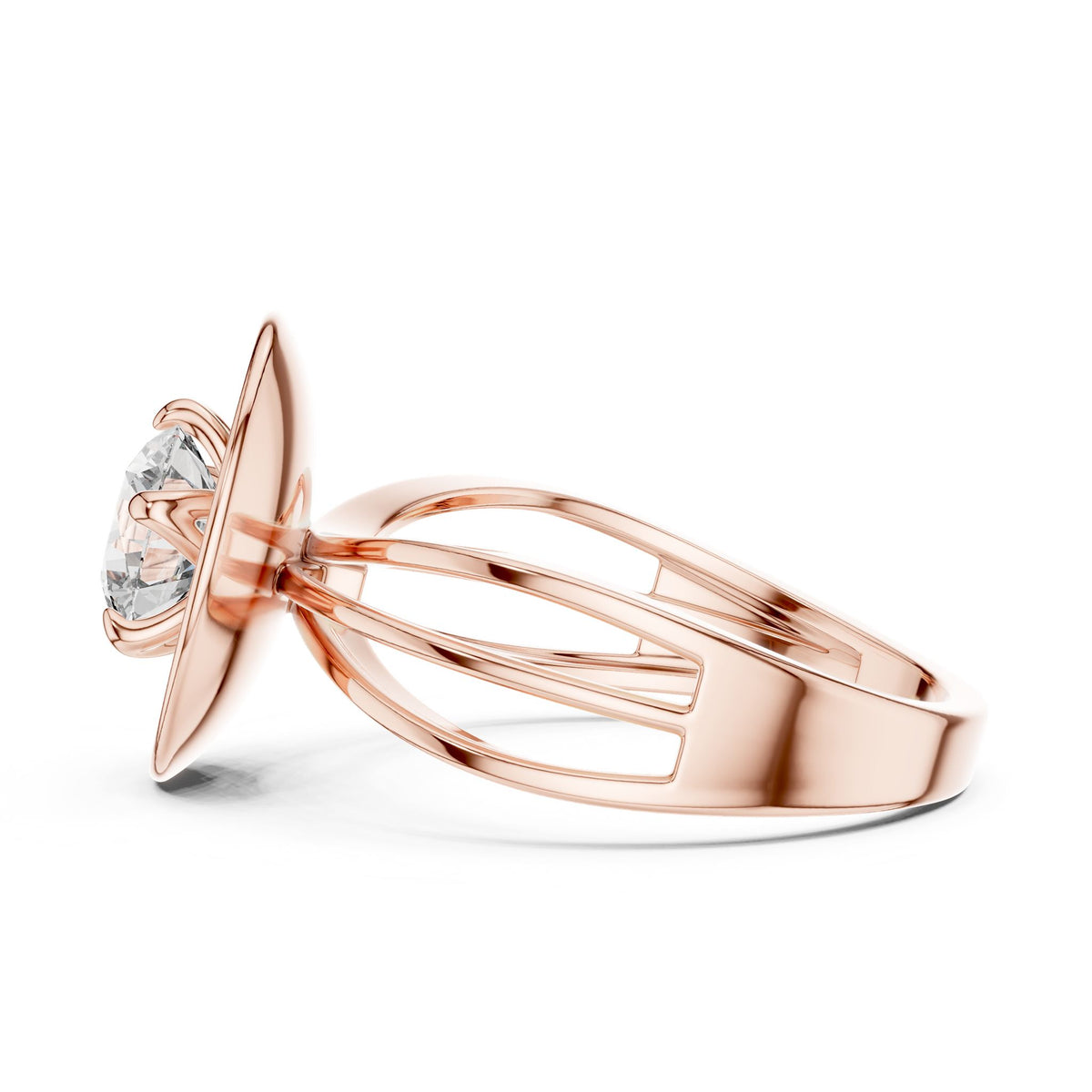 Round Halo Lab Grown Diamond Engagement Ring
