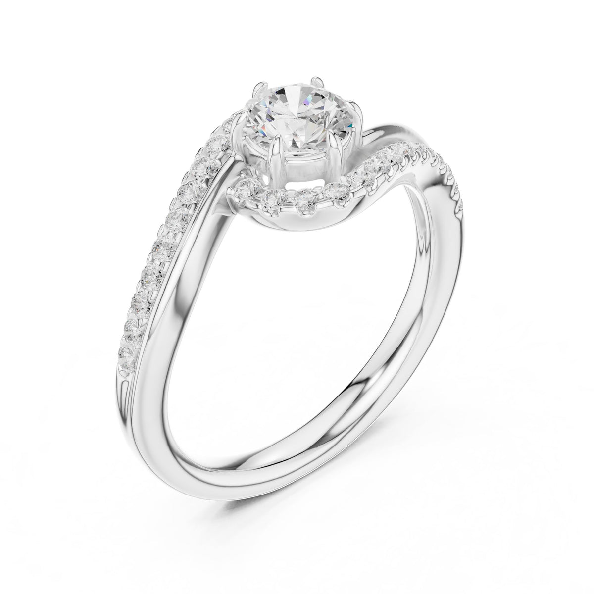 Round Halo Lab Grown Diamond Engagement Ring