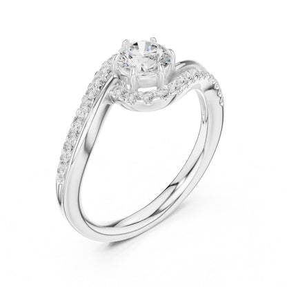 Round Halo Lab Grown Diamond Engagement Ring
