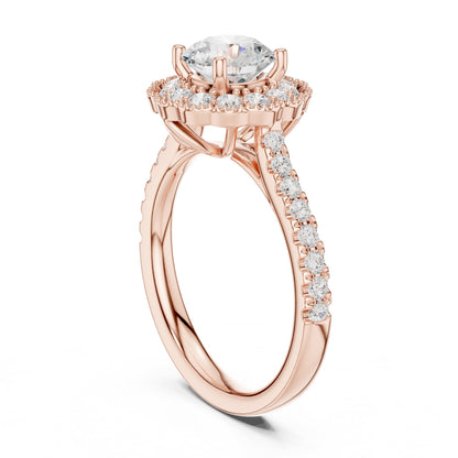 Round Halo Lab Grown Diamond Engagement Ring
