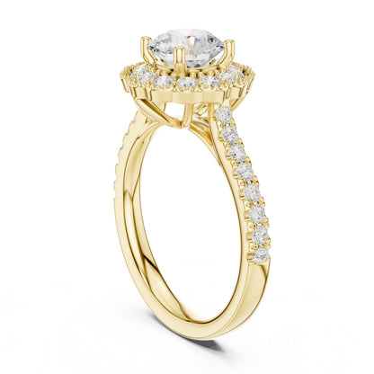 Round Halo Lab Grown Diamond Engagement Ring