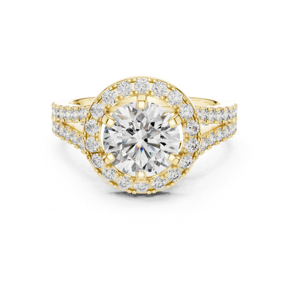 Round Halo Lab Grown Diamond Engagement Ring