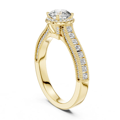 Round Halo Lab Grown Diamond Engagement Ring
