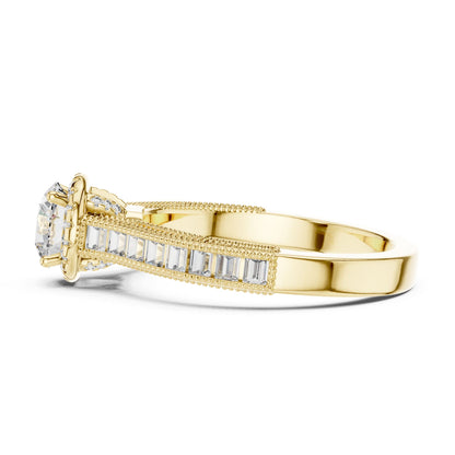 Round Halo Lab Grown Diamond Engagement Ring