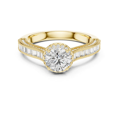 Round Halo Lab Grown Diamond Engagement Ring