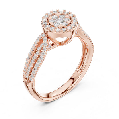 Round Halo Lab Grown Diamond Engagement Ring