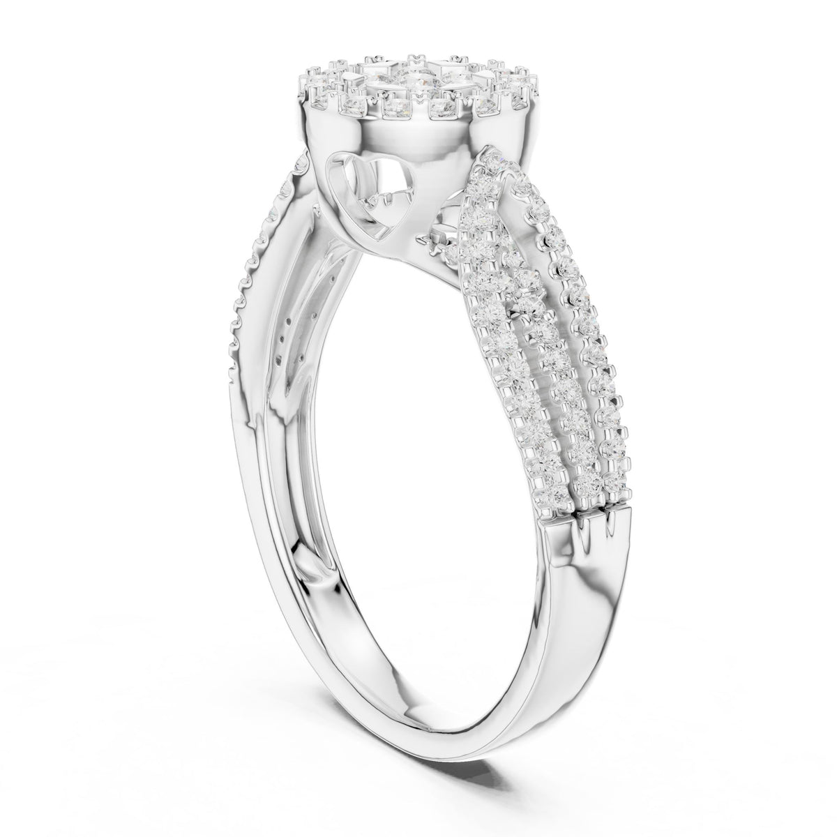 Round Halo Lab Grown Diamond Engagement Ring