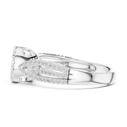 Round Halo Lab Grown Diamond Engagement Ring
