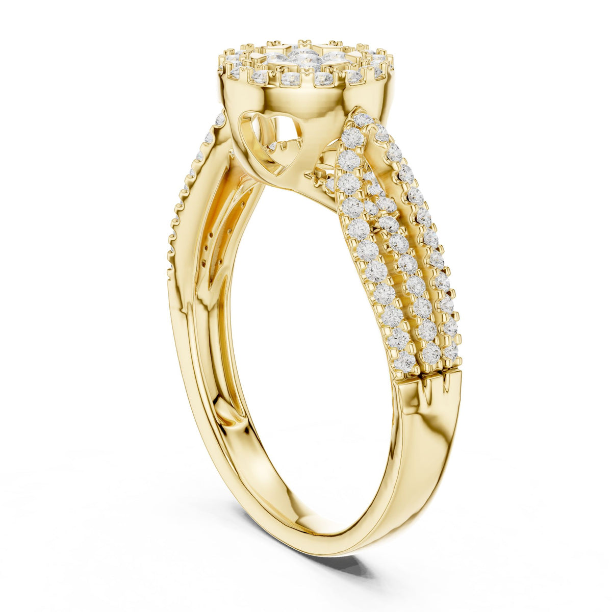 Round Halo Lab Grown Diamond Engagement Ring