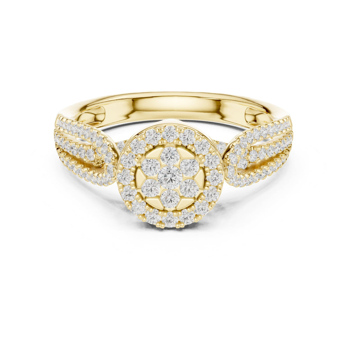 Round Halo Lab Grown Diamond Engagement Ring