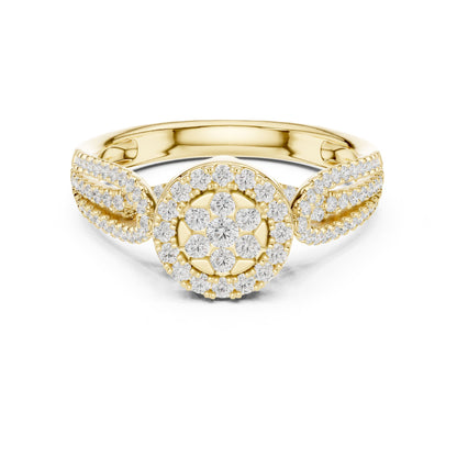 Round Halo Lab Grown Diamond Engagement Ring