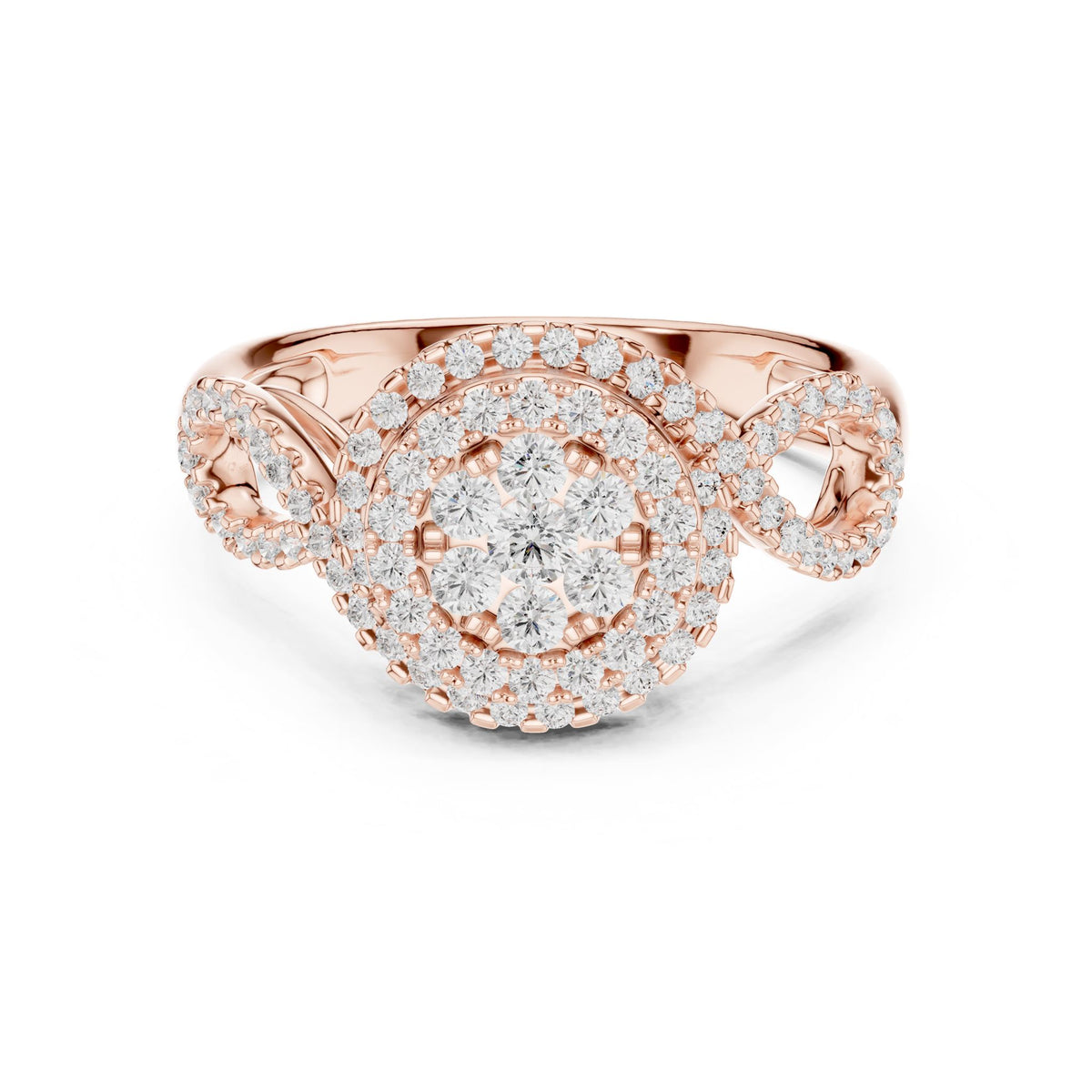 Round Halo Lab Grown Diamond Engagement Ring