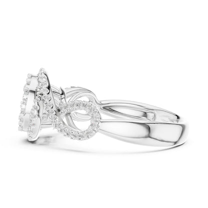 Round Halo Lab Grown Diamond Engagement Ring