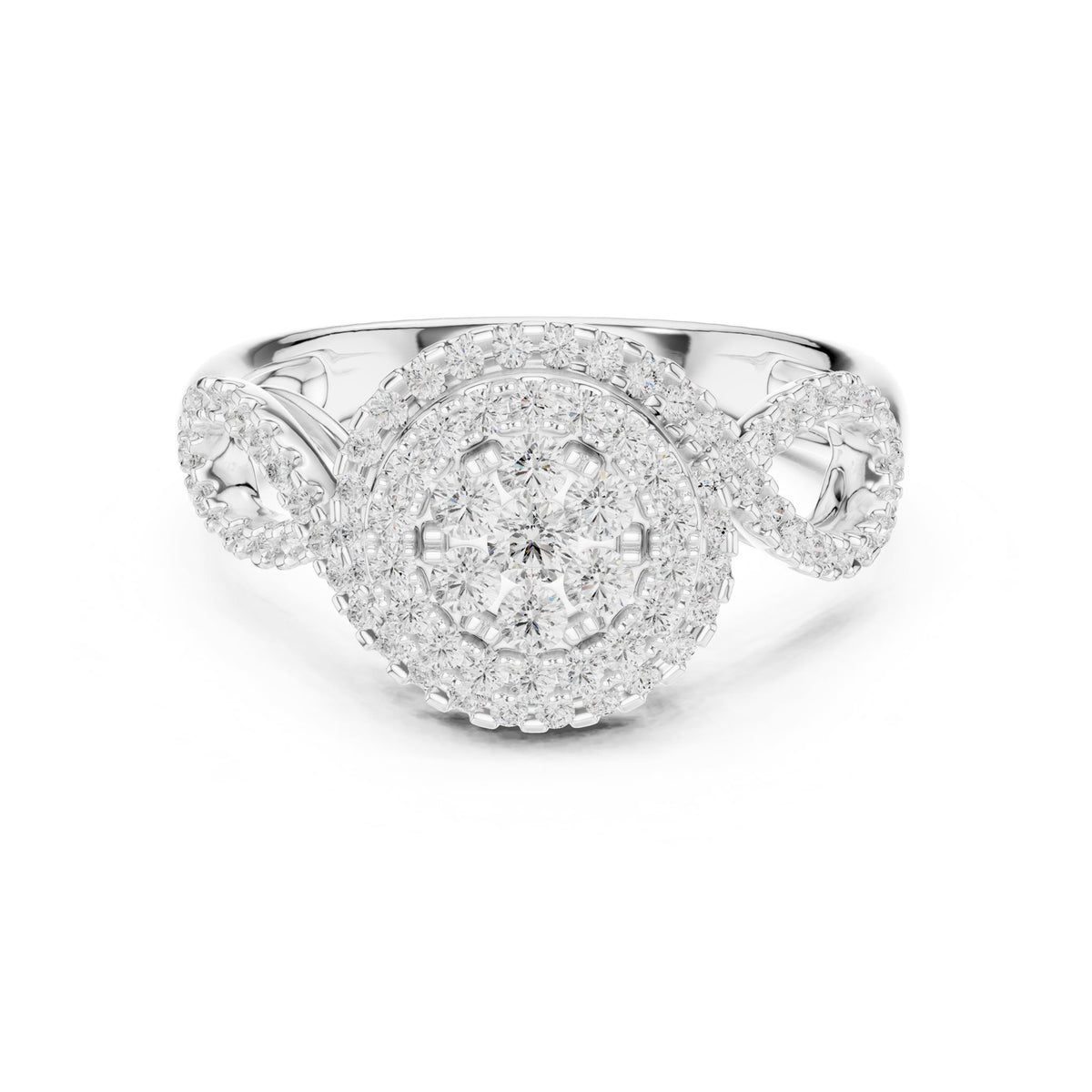 Round Halo Lab Grown Diamond Engagement Ring