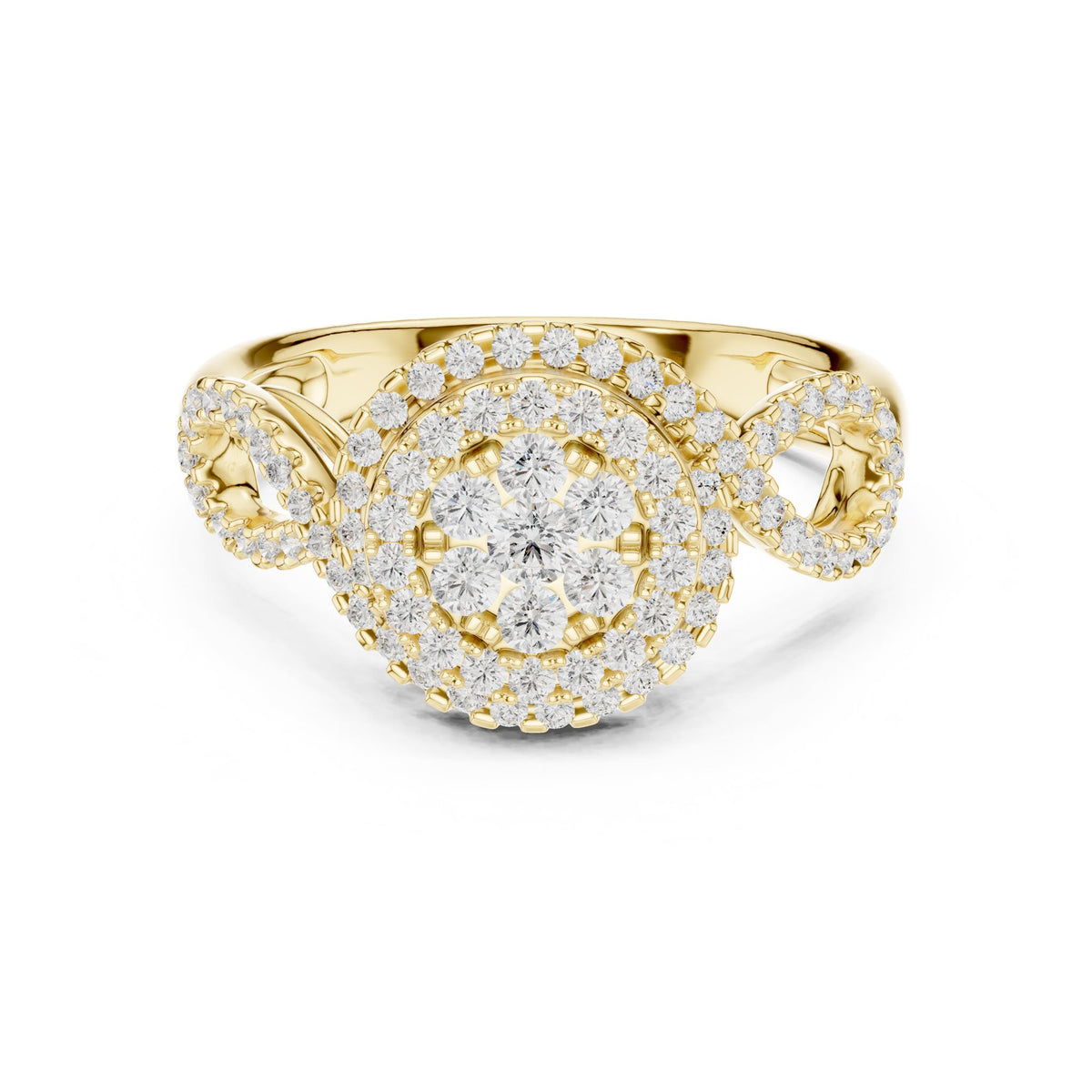 Round Halo Lab Grown Diamond Engagement Ring