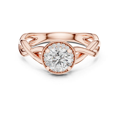 Round Halo Lab Grown Diamond Engagement Ring