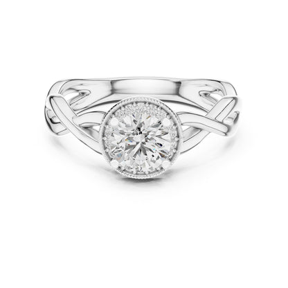 Round Halo Lab Grown Diamond Engagement Ring