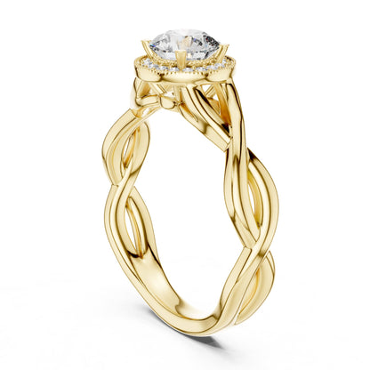 Round Halo Lab Grown Diamond Engagement Ring