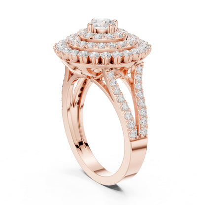 Round Halo Lab Grown Diamond Engagement Ring