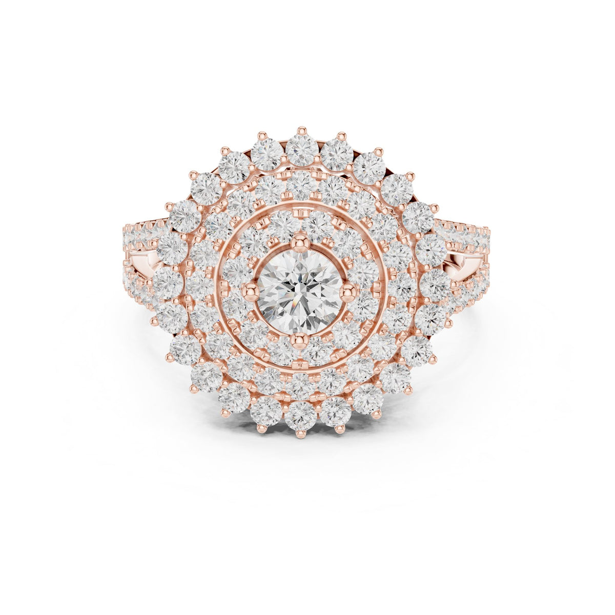 Round Halo Lab Grown Diamond Engagement Ring
