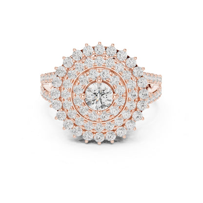 Round Halo Lab Grown Diamond Engagement Ring