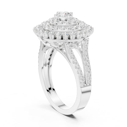 Round Halo Lab Grown Diamond Engagement Ring