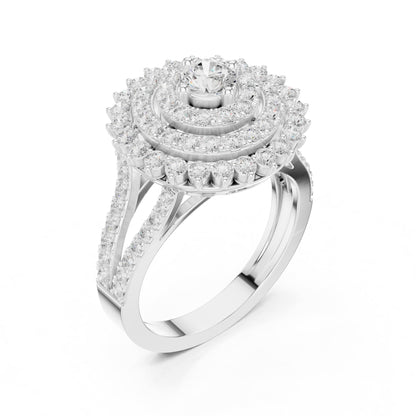 Round Halo Lab Grown Diamond Engagement Ring