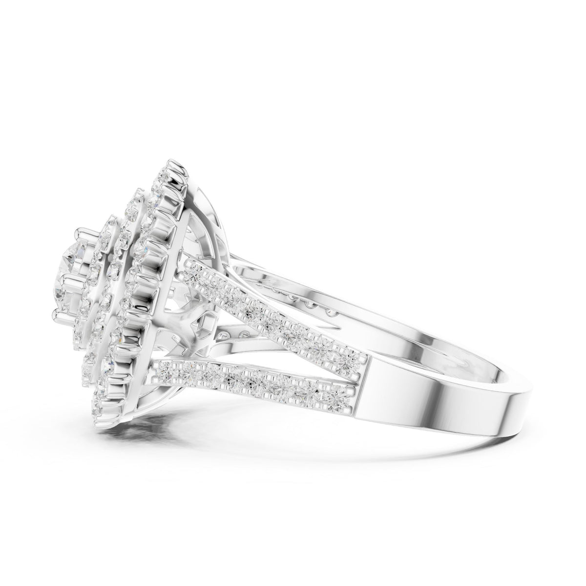 Round Halo Lab Grown Diamond Engagement Ring
