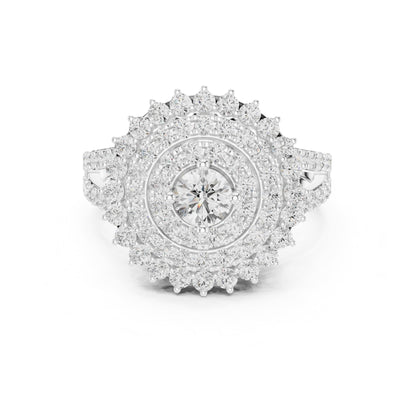 Round Halo Lab Grown Diamond Engagement Ring
