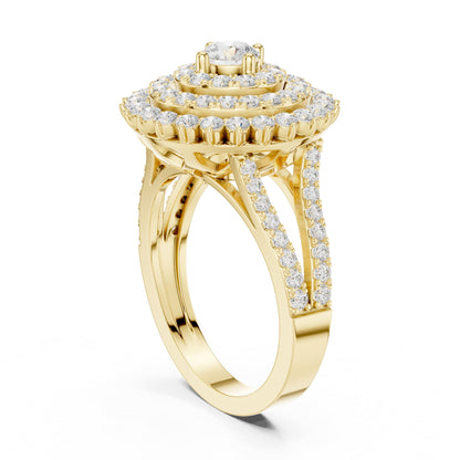 Round Halo Lab Grown Diamond Engagement Ring