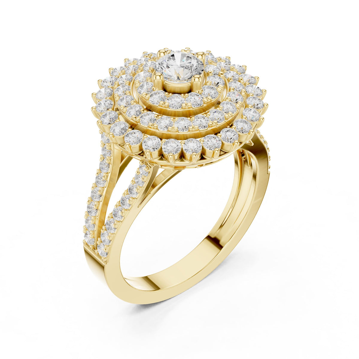 Round Halo Lab Grown Diamond Engagement Ring