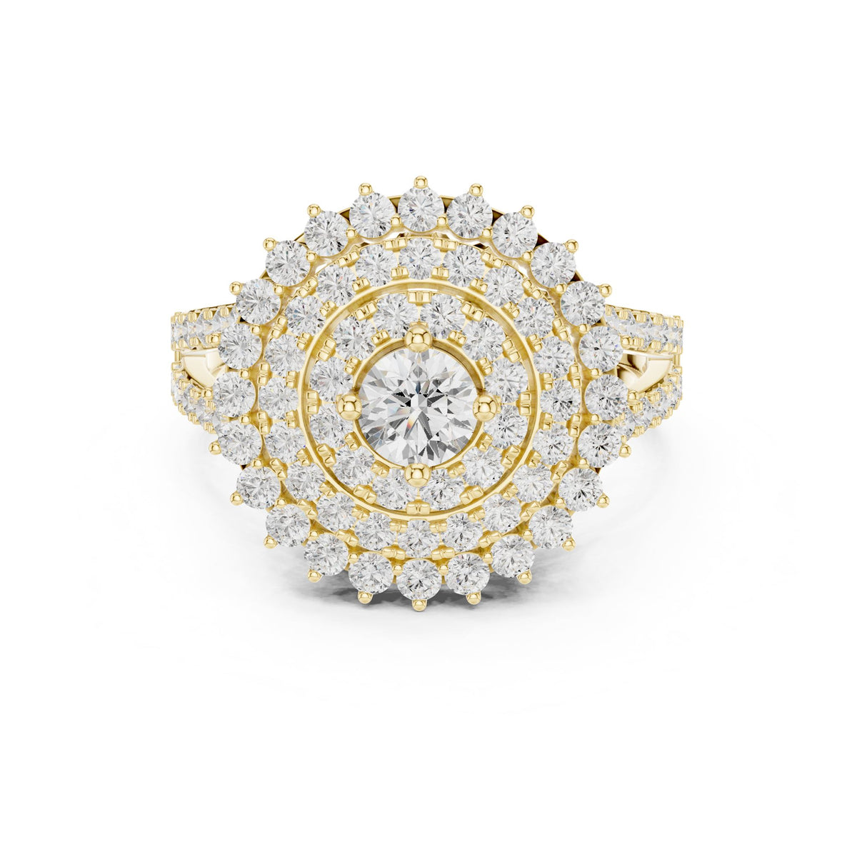 Round Halo Lab Grown Diamond Engagement Ring