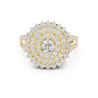 Round Halo Lab Grown Diamond Engagement Ring