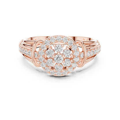 Round Halo Lab Grown Diamond Engagement Ring