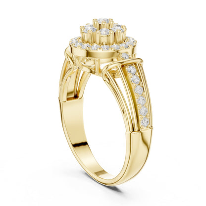 Round Halo Lab Grown Diamond Engagement Ring