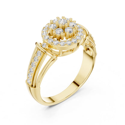 Round Halo Lab Grown Diamond Engagement Ring