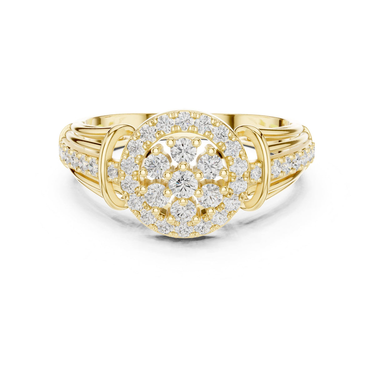 Round Halo Lab Grown Diamond Engagement Ring