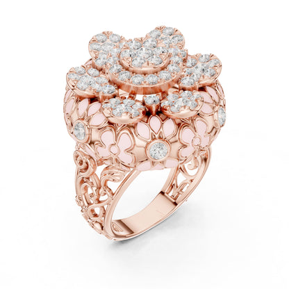 Round Halo Lab Grown Diamond Engagement Ring