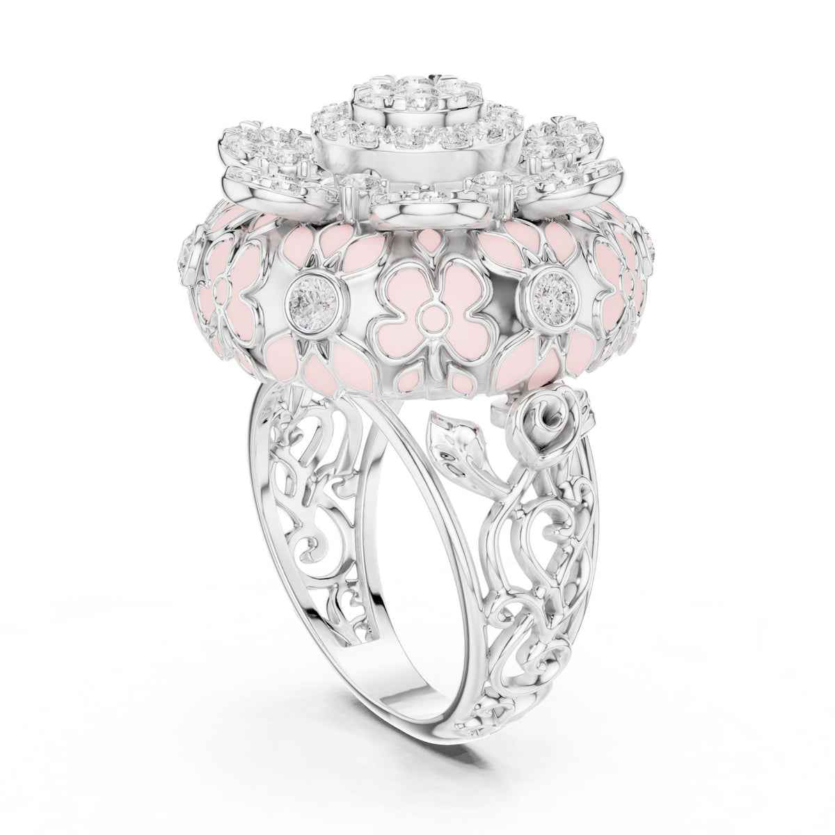 Round Halo Lab Grown Diamond Engagement Ring