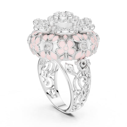Round Halo Lab Grown Diamond Engagement Ring