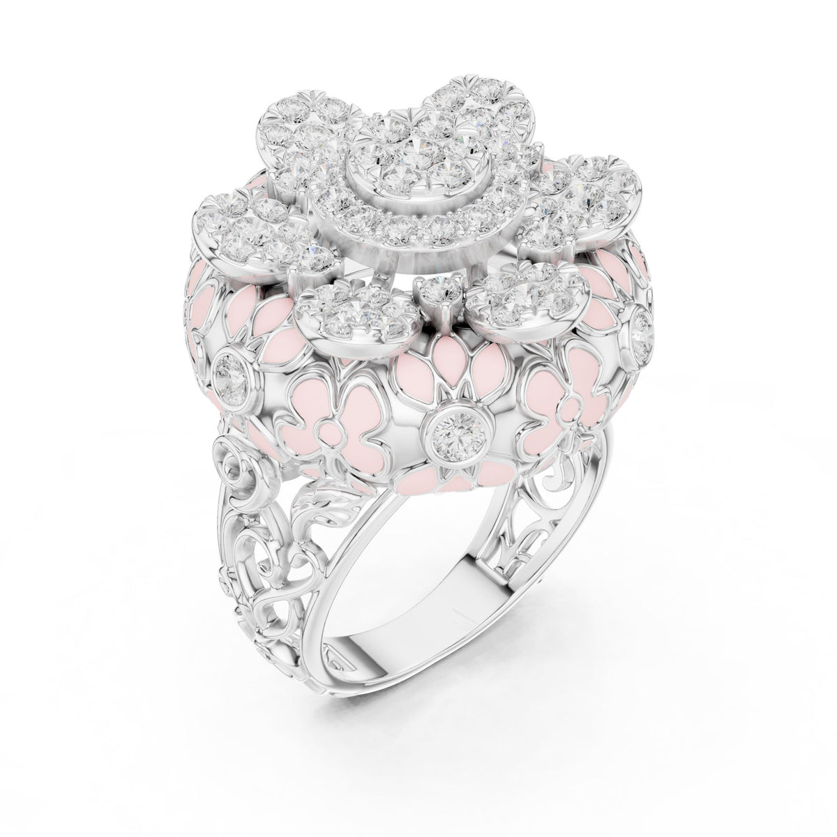 Round Halo Lab Grown Diamond Engagement Ring