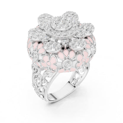 Round Halo Lab Grown Diamond Engagement Ring