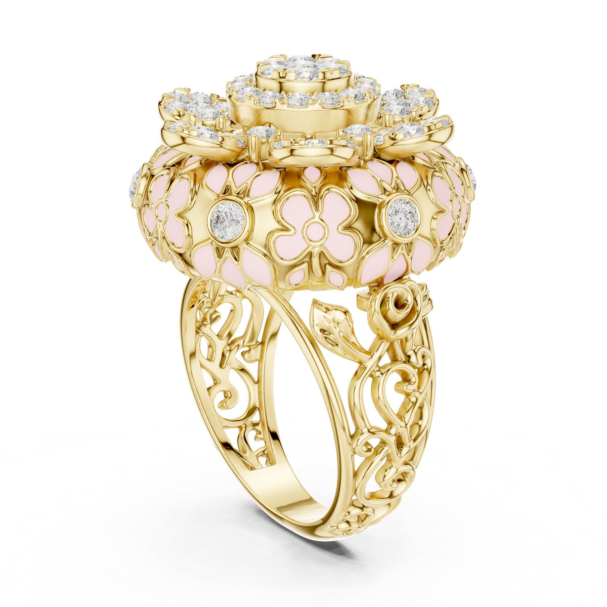 Round Halo Lab Grown Diamond Engagement Ring