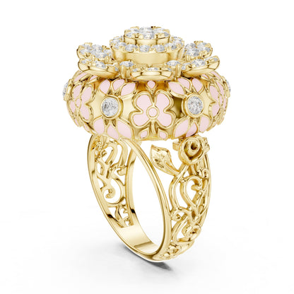 Round Halo Lab Grown Diamond Engagement Ring