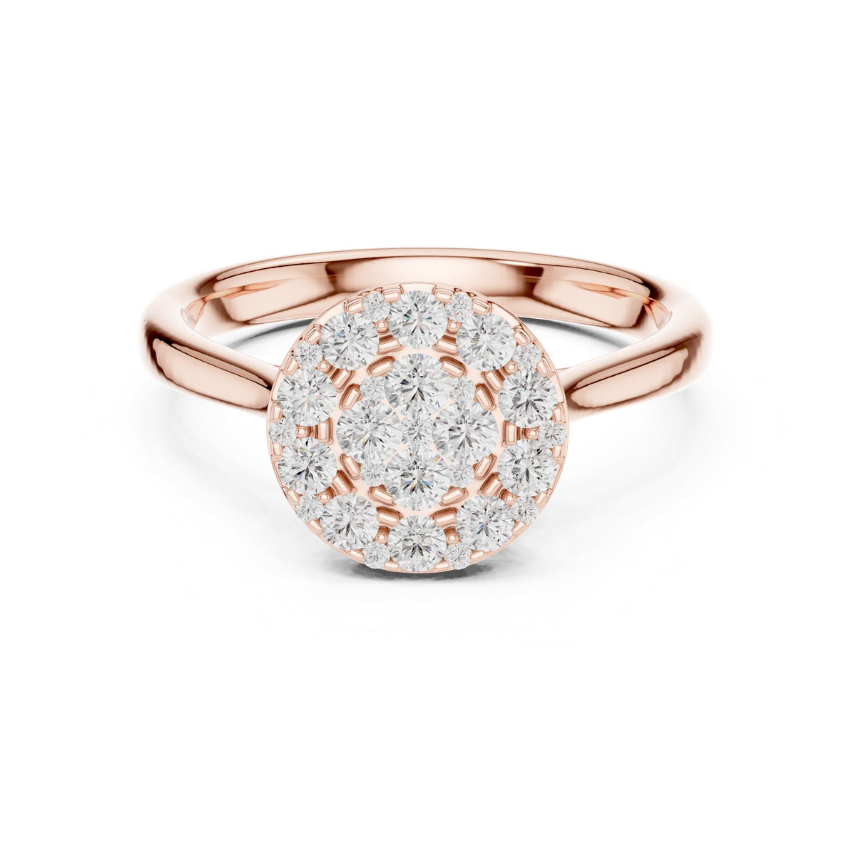 Round Halo Lab Grown Diamond Engagement Ring