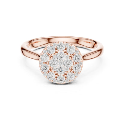 Round Halo Lab Grown Diamond Engagement Ring